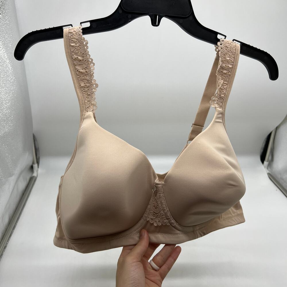 Breezies Luxe Lace Wirefree T-Shirt Bra Sunbeige, 44 B